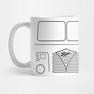 Foden S80 classic 1970s lorry black outline graphic Mug